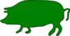 Green Pig Clip Art