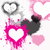 Brushes Damned Hearts Clip Art