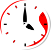 Red Clock Clip Art