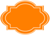 Decorative Label-orange Clip Art