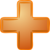 Orange Plus Sign Clip Art