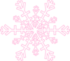 Snowflake Soft Pink Clip Art