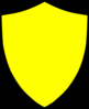 Yellow Badge On Black Clip Art