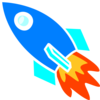 Blue Rocket Clip Art