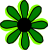 Green Flower 2 Clip Art