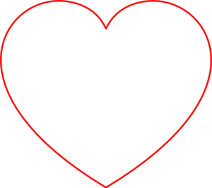 Red Outline Heart Clip Art at  - vector clip art online, royalty  free & public domain