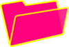 Yellow And Pink Folder Clip Art