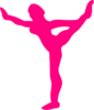 Stretching - Pink Clip Art