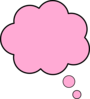 Thought Bubble Pink Clip Art