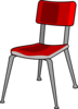 Red Student Desk Chair Clip Art