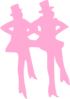 Aabbaart.com Pink Tap Dancers Clip Art