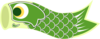 Koinobori Green Clip Art