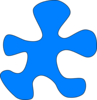Puzzel Pice (blue) Clip Art