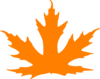 Bright Orange Leaf Clip Art