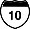 Interstate Sign I 10 Clip Art