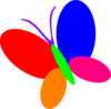 Multi Color Butterfly Clip Art