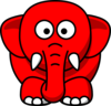 Red Elephant Clip Art