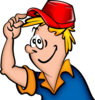 Boy With Hat Cartoon Clip Art