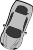 Gray Car - Top View - 250 Clip Art