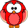 Red Owl Cartoon Clip Art