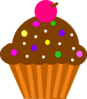 Cupcake Brown Clip Art