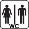 Large Man Woman Bathroom Sign Clip Art