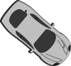 Gray Car - Top View - 320 Clip Art