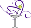Purple Martini Glass Clip Art