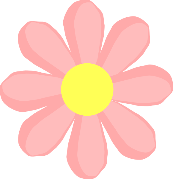 cute pink flower clipart no background