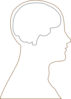 Large Head And Brain Outline Clip Art