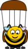Bee With Parachute Clip Art