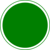 Glossy Green Circle Button Clip Art
