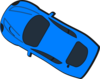 Blue Car - Top View - 150 Clip Art