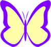 Purple Ivory Butterfly Clip Art