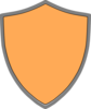 Orange And Gray Shield Clip Art