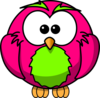 Magenta And Lime Hoot Surprised Clip Art