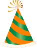 Orange And Green Party Hat Clip Art