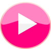 Pink Play Icon Clip Art