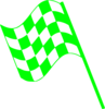 Neon Checkered Flag Clip Art