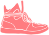 Pink White Sneakers Shoes Clip Art