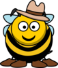 Cowboy Bee Clip Art