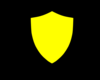 Small Yellow Badge On Black Clip Art