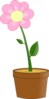 Pink Flower In Pot Clip Art