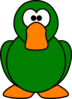 Green Duck  Clip Art