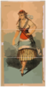 [chorus Girl In Striped Skirt And Striped Socks] Clip Art