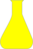 Yellow Chemistry Flask Clip Art