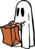Ghost With Bag (colour) Clip Art