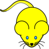 Yellow Mouse Blue Eyes Clip Art