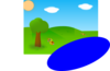 Sunny Day, With Lake (just Needed To Add A Lake To The Previous Work) Clip Art