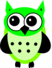 Lime Owl Clip Art